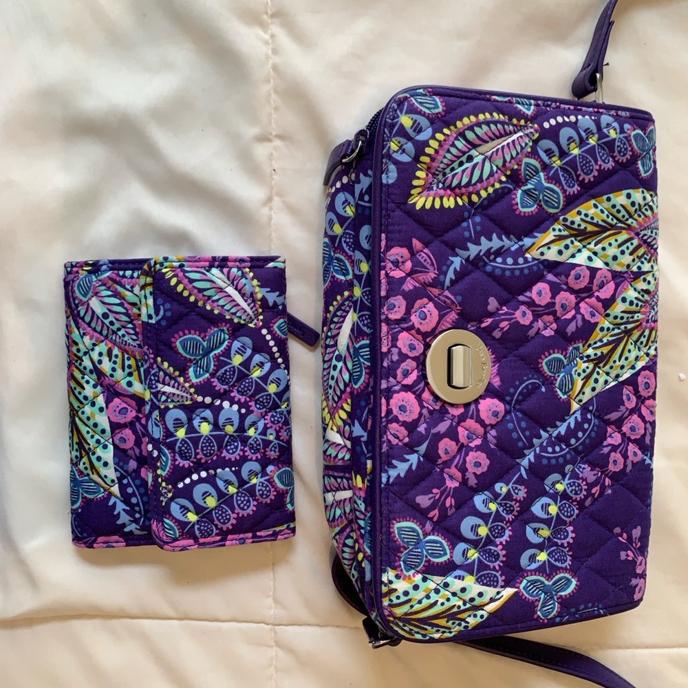 Vera Bradley Purple Floral Shoulder Bag